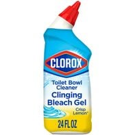 Clorox Toilet Bowl Cleaner, Clinging Bleach Gel, Crisp Lemon