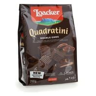 Loacker Quadratini Double Choc, Bite-size Wafer Cookies