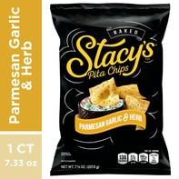 Stacy's Pita Chips, Parmesan Garlic & Herb, Baked