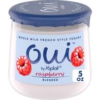 Yoplait Oui French Style Raspberry Whole Milk Yogurt, Glass Yogurt Jar