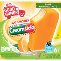 Good Humor Creamsicle Ice Cream Bars 100 Calories