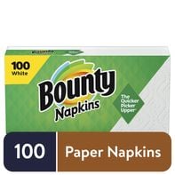 Bounty Paper Napkins, White, 100 Count