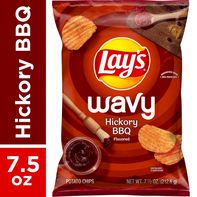 Lay's Potato Chips, Hickory BBQ Flavored, Wavy