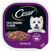 Cesar Filets in Gravy Soft Wet Dog Food Filet Mignon