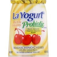 La Yogurt Yogurt, Lowfat, Blended, Probiotic Formula, Maraschino Cherry