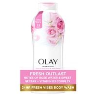 Olay Fresh Outlast Rose Water & Sweet Nectar Body Wash