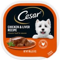 Cesar Classic Loaf in Sauce Soft Wet Dog Food Chicken and Liver