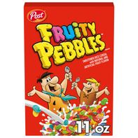 Post PEBBLES Fruity PEBBLES Breakfast Cereal, Gluten Free, Kids Snacks, Small Cereal Box