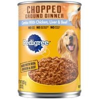 Pedigree Chopped Ground Dinner Combo with Chicken, Liver & Beef Wet Dog Food