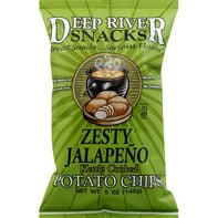 Deep River Snacks Potato Chips, Kettle Cooked, Zesty Jalapeno