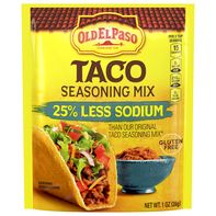 Old El Paso Seasoning Mix, Taco, 25% Less Sodium