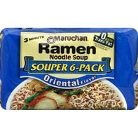 Maruchan Ramen Noodle Soup, Oriental Flavor, Souper 6-Pack