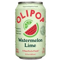 OLIPOP Prebiotic Soda, Watermelon Lime