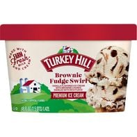 Turkey Hill Ice Cream, Premium, Brownie Fudge Swirl