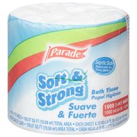 Parade Bath Tissue, Soft & Strong, 1-Ply