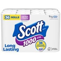 Scott 1000 Toilet Paper, Septic-Safe, Toilet Tissue