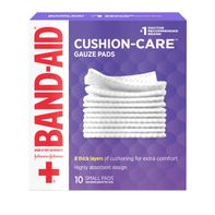 BAND-AID Cushion Care Gauze Pads, Small, 2 In X 2 In