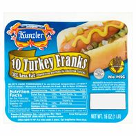 Kunzler Turkey Franks 10 Count