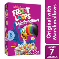 Kellogg Froot Loops Breakfast Cereal, Kids Cereal, Family Breakfast, Original with Marshmallows