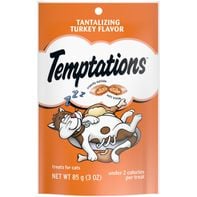 TEMPTATIONS Classic Crunchy and Soft Cat Treats Turkey Flavor