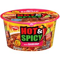 Nissin Hot & Spicy with Shrimp Ramen Noodle Soup