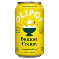 OLIPOP Prebiotic Soda, Banana Cream