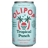 OLIPOP Prebiotic Soda, Tropical Punch