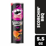 Pringles Scorchin' Potato Crisps Chips, Spicy Snacks, On-the-Go Snacks, BBQ