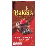 Baker's Semi-Sweet Chocolate Premium Baking Bar with 56% Cacao