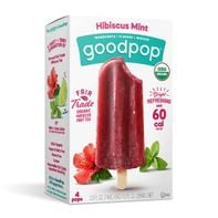 GoodPop Hibiscus Mint, Organic Frozen Fruit Bars