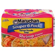 Maruchan Ramen Noodle Soup, Shrimp Flavor, Souper 6 Pack